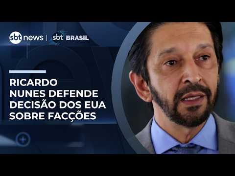 Ricardo Nunes defende decisão dos EUA sobre facções durante evento em SP | #SBTBrasil thumbnail