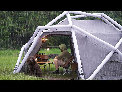 SOLO Camping in the RAIN || RELAX, SLEEP and Eat with Mountain Views || Rain ASMR thumbnail