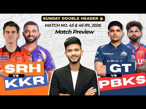SRH vs KKR | GT vs PBKS | Match Prediction | IPL 2026 | Match - 45, 46 | Today Match Prediction thumbnail