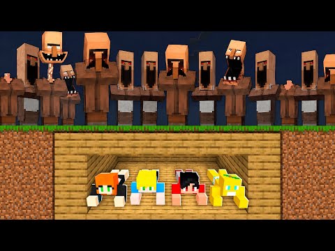 Construí um BUNKER SECRETO vs Villagers Assustadores thumbnail