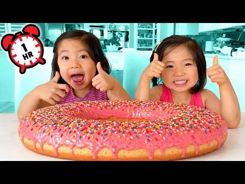 Emma & Kate's TWIN TELEPATHY Baking Challenge! 1 Hour Kid's Baking Fun! thumbnail