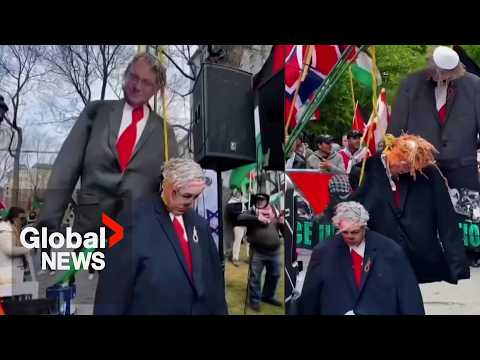 “Unacceptable”: Outrage after mock hanging of Trump, Netanyahu at Montreal Palestine protest thumbnail