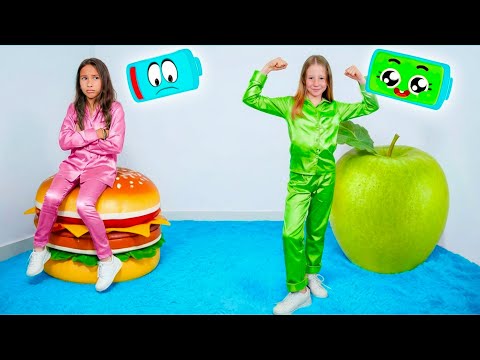 Nastya và người bạn của cô học về lối sống lành mạnh. thumbnail