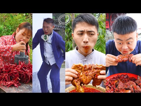 Spicy Food is Best! | TikTok Funny Video | Eating Chili | Queen of Peppers Erya & Songsong and Ermao thumbnail