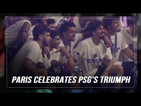 PSG celebrate Champions League success with fans at Parc des Princes thumbnail