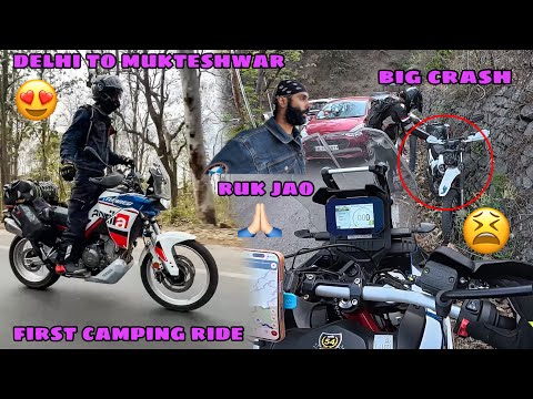 Delhi to Mukteshwar ? Aprilia ki pehli lambi Camping Ride ❤️ or pehle hi din Crash ? Sab kharab  thumbnail