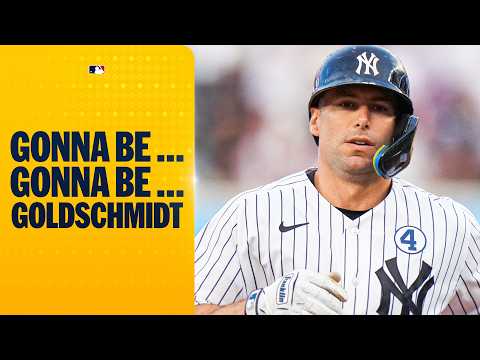 GONNA BE, GONNA BE GOLDY! 🌟 Paul Goldschmidt sends a ball out for the Yankees! | MLB Highlights thumbnail