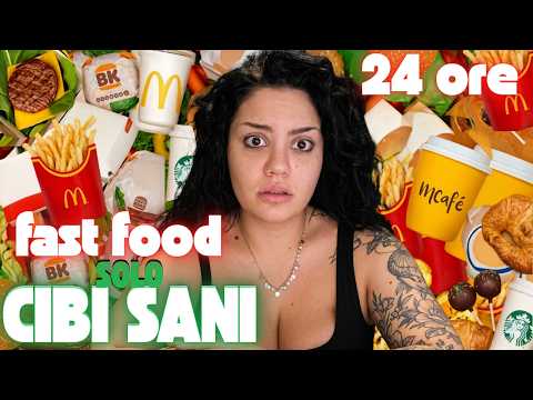 MANGIO SOLO CIBO SALUTARE AI FAST FOOD PER 24 ORE! / chiara paradisi thumbnail