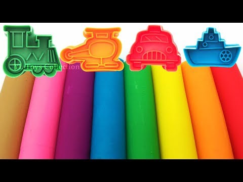 Learn Colors with 8 Color Play Doh Modelling Clay with Transport Molds Surprise Toys Yowie thumbnail