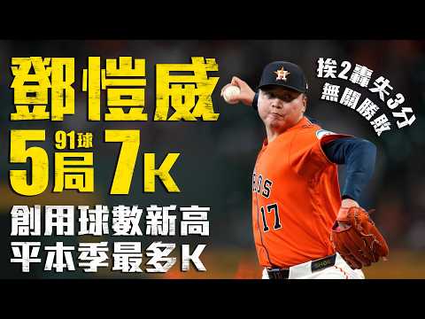 今日鄧愷威！5局狂飆7次三振平本季最多 挨2轟失3分無關勝敗｜MLB天天10場直播鎖定ELTA.tv thumbnail