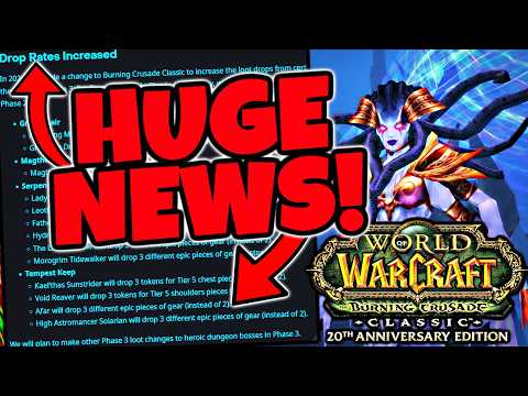 HUGE NEWS For Phase 2 of TBC Classic Anniversary - INCREASED LOOT & Post Nerf Raids?! thumbnail