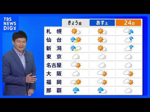 きょうの関東は雨具と上着が手放せず　今週末は全国的に変わりやすい空模様　カバンには折りたたみ傘を｜TBS NEWS DIG thumbnail