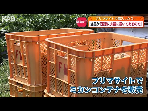フリマサイトで購入したコンテナ…実は盗品？持ち込んだ若い男女は追加購入の提案も　大量盗難との関係は？ thumbnail