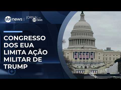 Câmara dos EUA aprova limite à atuação militar de Trump | #JornaldoSBTNews thumbnail
