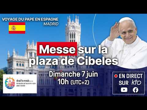 Messe présidée par #LéonXIV sur la plaza de Cibeles et procession de la Fête-Dieu #PapeenEspagne thumbnail