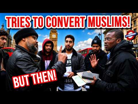 Christian trying to convert Muslims! Caught! Hashim Vs Christian | Speakers Corner thumbnail