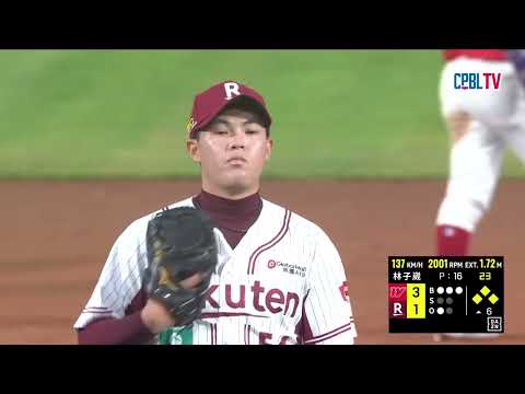 06/03 味全 VS 樂天 六局上，味全靠著保送與犧牲打，再添兩分保險分 thumbnail