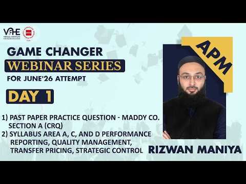 ACCA APM Day 1 Game Changer Webinar Series June'26 | Pass APM First Attempt | Success Strategy thumbnail
