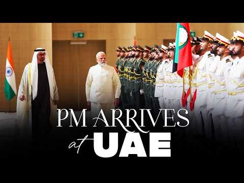 LIVE : PM Modi arrives in the UAE, accorded a Guard of Honour in Abu Dhabi. ??  ?? thumbnail
