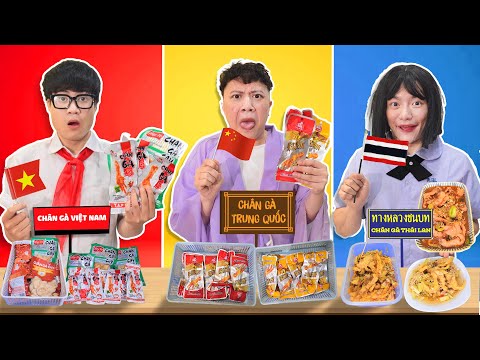 Mở Quán Chân Gà Ăn Vặt Theo Lá Cờ Các Nước VIỆT NAM vs TRUNG QUỐC vs THÁI LAN - nước nào ngon nhất? thumbnail
