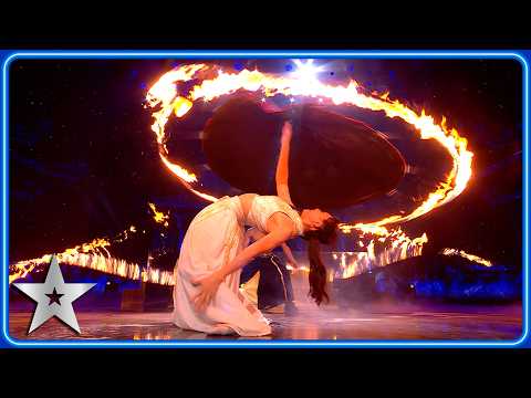 This is FLAMING HOT! Liwei Yang juggles a blazing table with her feet! | The Final | BGT 2026 thumbnail