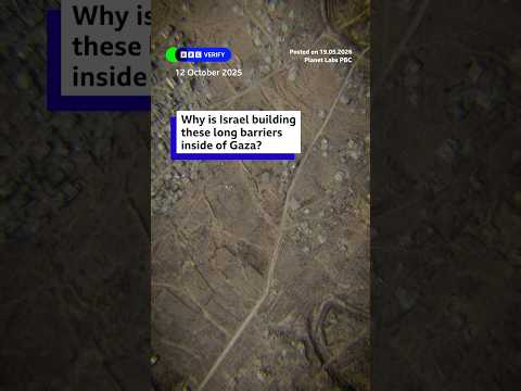 Why is Israel building these long barriers inside Gaza? #BBCNews thumbnail