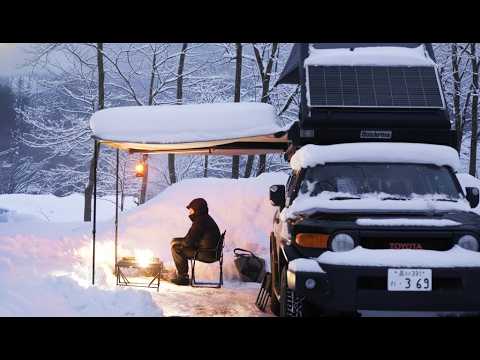 Quiet SOLO Camping in SNOW in Japan [ Wholesome Relaxing camp in a Snowy Forest, ASMR ] thumbnail