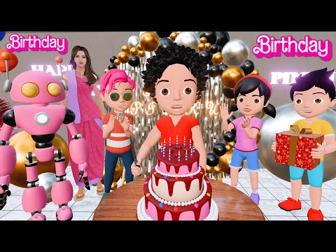 Pinku Ka Surprise Birthday Party | Happy Birthday Cartoon | Pagal Beta | Desi Comedy Video thumbnail
