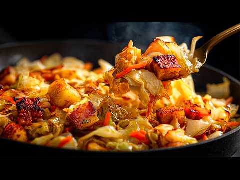 If you have potatoes and cabbage at home❗ Simple, very tasty and Quick One-Pan Dinner ❗️ thumbnail