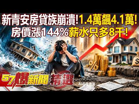 新青安「房貸1.4萬暴飆4.1萬」還本海嘯「集體斷頭」？薪水只多8千「房價狂漲144%」年輕人注定躺平 - 徐俊相 【57爆新聞 精選】‪ thumbnail