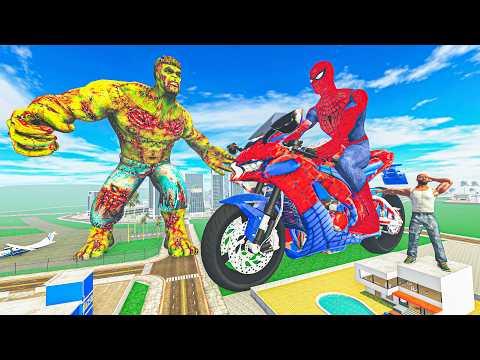 Franklin Found Giant Spiderman Bike - INDIAN BIKE DRIVING 3D thumbnail