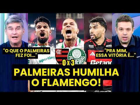 QUE ATROPELO! "Cara, o que o PALMEIRAS FEZ contra o FLAMENGO foi..." 3 a 0 é EXALTADO! thumbnail