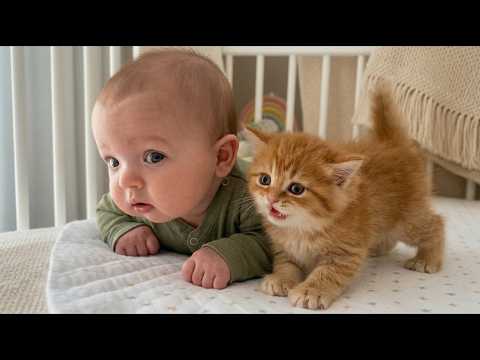 This Baby’s First Conversation With a Kitten ?? thumbnail