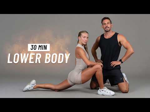 30 Min Lower Body Workout - Strong Legs & Glutes (No Equipment) thumbnail
