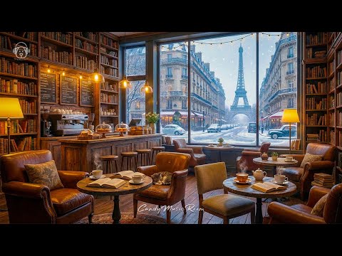 Paris Book Café Jazz | Coffee Shop Ambience & Cozy Reading Music thumbnail