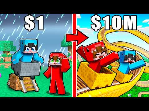 Parque de Atracciones POBRE vs Parque de Atracciones de MILLONARIO en Minecraft! thumbnail
