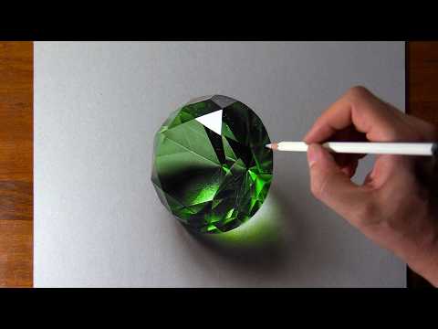 How to draw an emerald - Time Lapse (long version) thumbnail