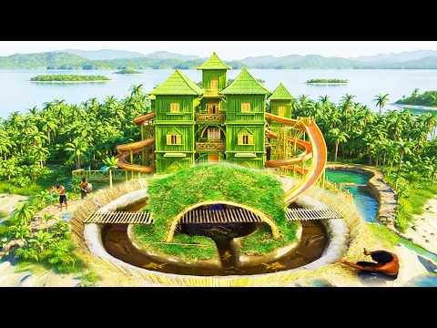 [Full] Building a fish pond around secret Underground house with artificial waterfall thumbnail