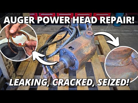 Seized Solid, Leaking Bad & Cracked Welds! Bobcat Auger Power Head Overhaul! 💪 thumbnail
