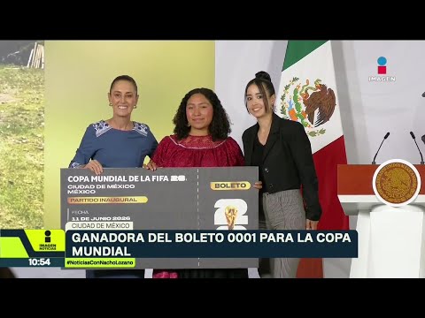 Ella es la joven que ganó el boleto que rifó Sheinbaum para la inauguración del Mundial | Nacho L thumbnail