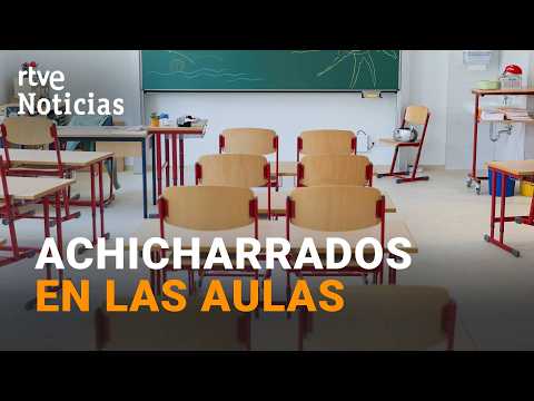 La MAYORÍA de AULAS no DISPONEN de AIRE ACONDICIONADO para SOPORTAR este CALOR | RTVE Noticias thumbnail