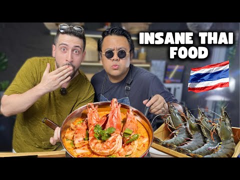 Cooking GIANT TIGER PRAWN Tom Yum with Thai Food Star BANKII 🤤🦐 thumbnail