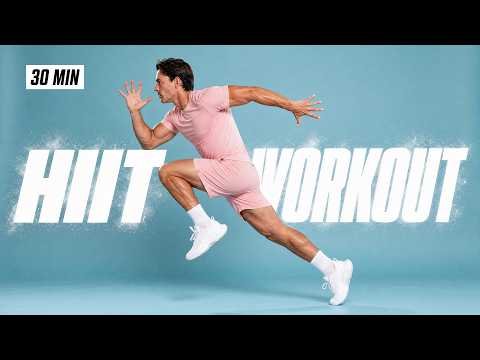30 Min Full Body HIIT Workout For Fat Burn & Cardio (No Equipment, at Home) thumbnail