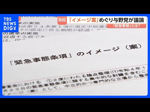 改憲議論が進む「緊急事態条項」とは…“緊急時の国会議員の任期延長”など柱のイメージ案　衆院・憲法審査会で与野党が意見｜TBS NEWS DIG thumbnail