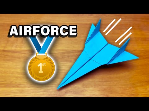 Origami Airforce Paper Airplane | Easy Tutorial! thumbnail