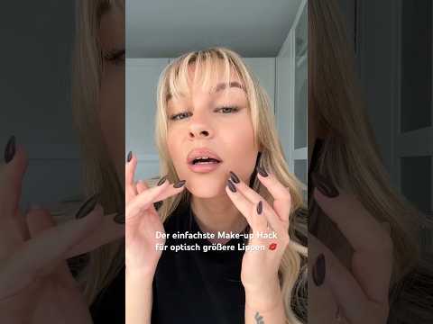 Der wohl schnellste & einfachste Hack um seine Lippen optisch mit Make-up zu vergrößern 💋 thumbnail
