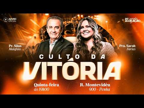 CULTO DA VITÓRIA | PR. Silas Malafaia & PRA. Sarah Farias | 28/05/2026 thumbnail