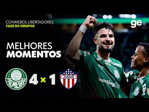 PALMEIRAS 4 X 1 JUNIOR BARRANQUILLA | MELHORES MOMENTOS | CONMEBOL LIBERTADORES | ge.globo thumbnail