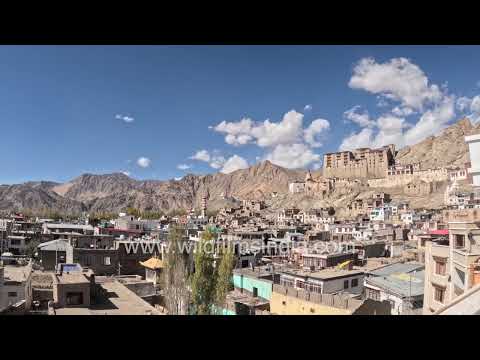 Leh Palace rising above the historic town of Leh in the heart of the Indian Himalayas thumbnail