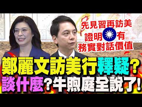 【全程字幕】鄭麗文訪美行"釋疑"...主張藍可保兩岸和平? "談什麼"牛煦庭全說了! thumbnail